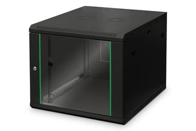 DIGITUS Dynamic Basic DN-19 09U-6/6-EC-SW - Rack skåp - väggmontering - svart, RAL 9005 - 9U - 19"