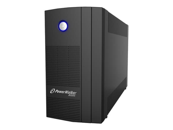 PowerWalker Basic VI 1000 SB - UPS - AC 162 - 290 V - 600 watt - 1000 VA - 5 Ah - USB - utgangskontakter: 3 Sort