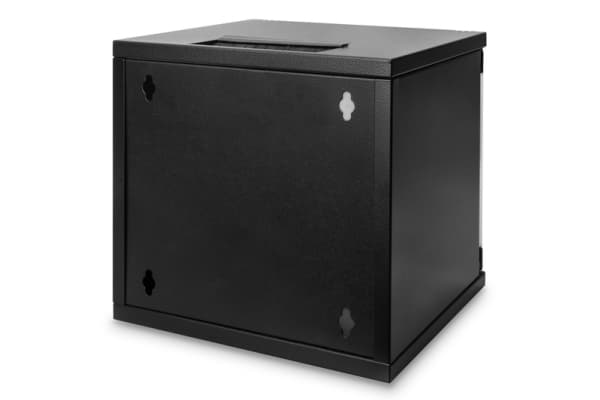 Digitus DN-10-06U-B, Seinään asennettava laitekehikko, 6U, 30 kg, Näppäinlukko, 5,33 kg, Musta