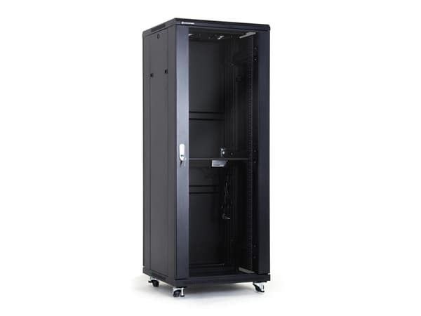 Alantec SS-32U-600-800-01-C, Frittstående hylle, 32U, 800 kg, 86 kg, Sort