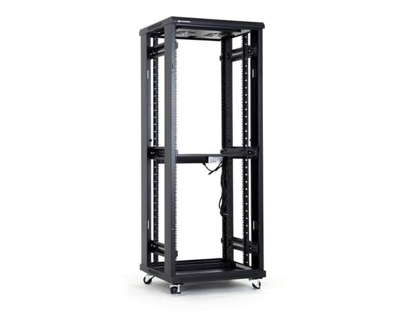 Alantec SS-32U-600-800-01-C, Frittstående hylle, 32U, 800 kg, 86 kg, Sort