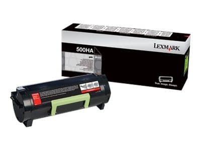 Lexmark 500HA - Høy ytelse - svart - original - tonerpatron LCCP - for Lexmark MS310d, MS310dn, MS312dn, MS315dn