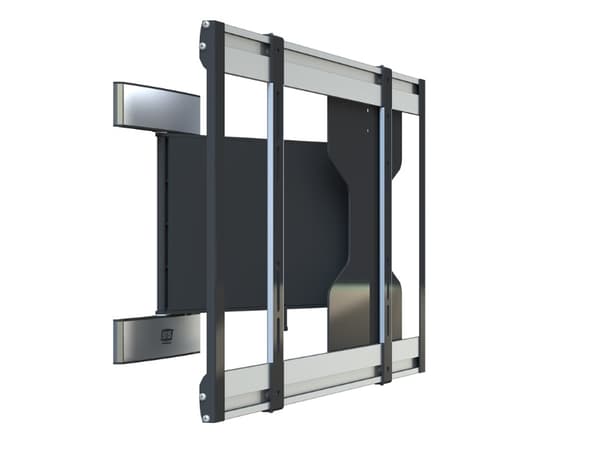 SMS Slim Swing - Monteringssett (veggbrakett, svingarm) - for LCD-skjerm - aluminium - svart/sølv - skjermstørrelse: 32"-46"