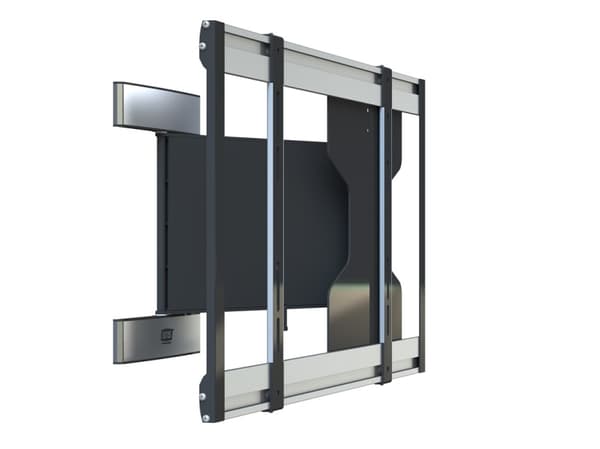 SMS Slim Swing - Monteringssett (veggbrakett, svingarm) - for LCD-skjerm - aluminium - svart/sølv - skjermstørrelse: 32"-46"