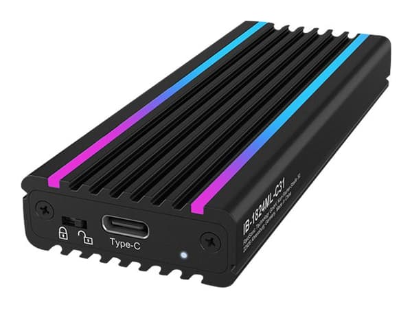 ICY BOX IB-1824ML-C31 - Drevkabinett - M.2 - M.2 NVMe Card - USB 3.2 (Gen 2) - svart