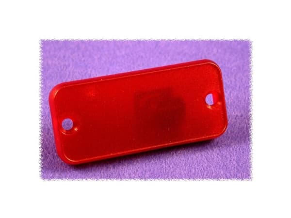 Hammond Electronics 1455CPLTRD-10 Endeplade (L x B x H) 8 x 54 x 23 mm ABS Rød (transparent) 10 stk