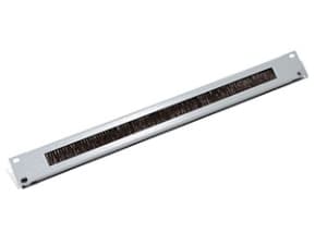 Triton Straight-way panel 1U with brush, Musta, 1U