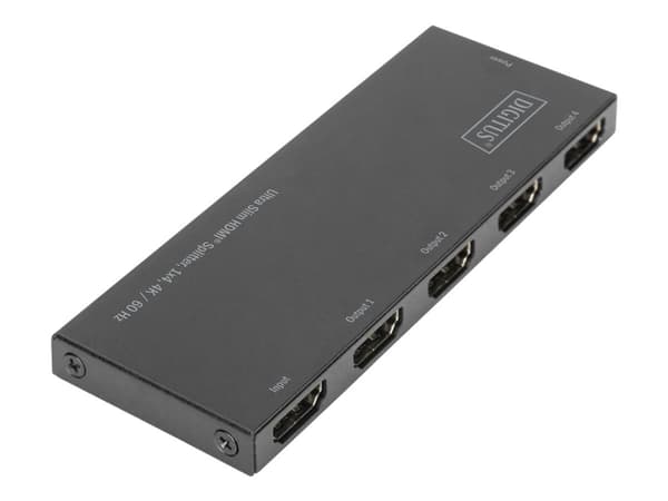 DIGITUS Ultra Slim HDMI Splitter DS-45323 - Video/audiosplitter - 4 x HDMI - skrivbordsmodell