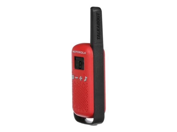 Motorola Talkabout T42 - Bärbar - tvåvägsradio - PMR - 446 MHz - 16-kanals - svart och röd (paket om 2)