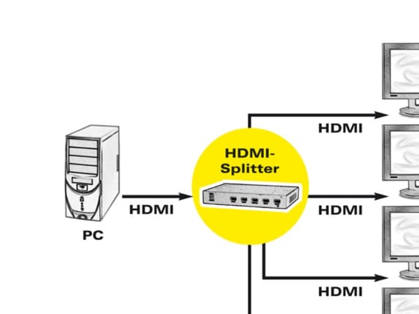 ROLINE 14.01.3553, HDMI, 4x HDMI, 1920 x 1200 piksler, Sort, 1920 x 1200 (WUXGA), 1080p