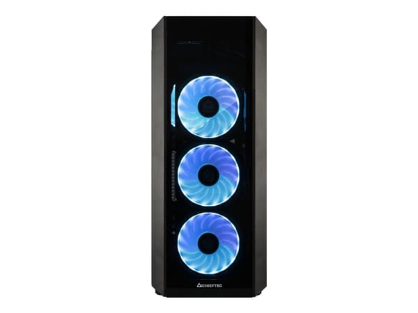 Chieftec Gamer Series SCORPION 3 - Tower - ATX - genomskinlig sidopanel (härdat glas) - ingen strömförsörjning (ATX) - svart - USB/ljud