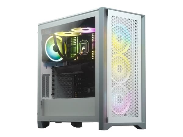 CORSAIR 4000D AIRFLOW - Tower - ATX - sidepanel med vindu (herdet glass) - ingen strømforsyning (ATX) - hvit - USB/lyd