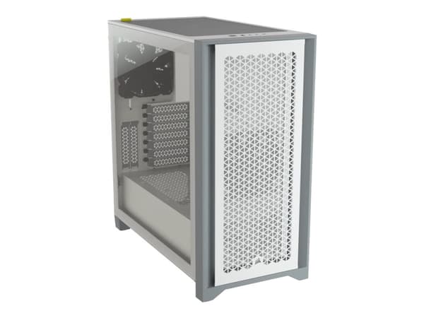 CORSAIR 4000D AIRFLOW - Tower - ATX - sidepanel med vindu (herdet glass) - ingen strømforsyning (ATX) - hvit - USB/lyd
