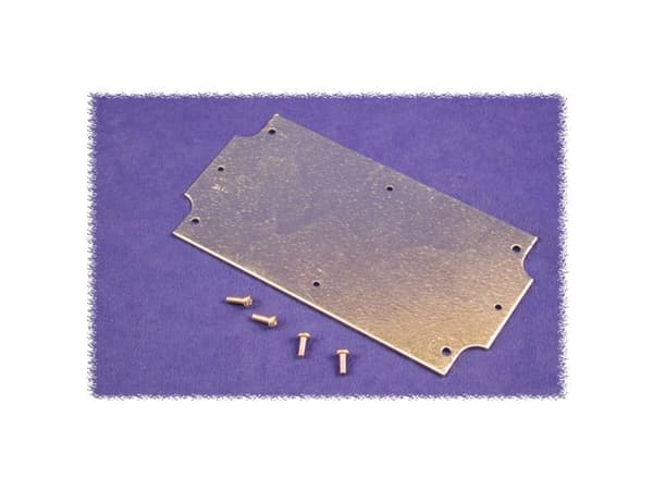 Hammond Electronics 1554UPL Monteringsplade (L x B x H) 193 x 107 x 1 mm Stålplade Natur 1 stk