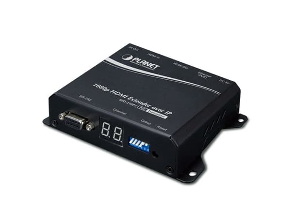 PLANET IHD-210PT, 1920 x 1080 piksler, AV-sender, 100 m, Sort, HDCP