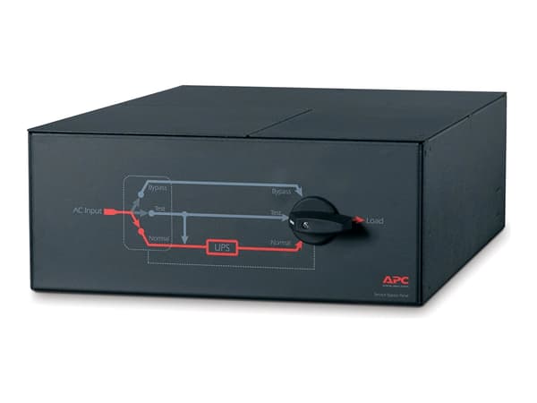 APC Service Bypass Panel - Bypass-omskifter (rackversion) - AC 200/240 V - output-stikforbindelser: 3 - 4U - 19" - sort - for P/N: SRT10RMXLIX806, SY