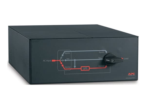 APC Service Bypass Panel - Bypass-omskifter (rackversion) - AC 200/240 V - output-stikforbindelser: 3 - 4U - 19" - sort - for P/N: SRT10RMXLIX806, SY
