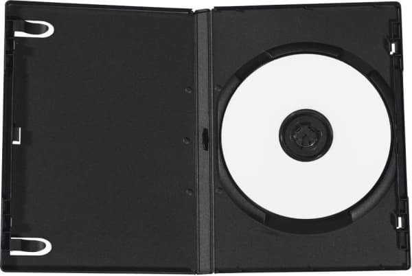 MediaRange Retail-Pack DVD-Case Single - DVD-videoboks - kapasitet: 1 CD/DVD - svart (en pakke 5)