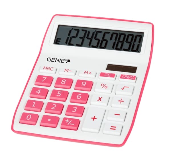 GENIE 840 P - Utskriftsberäknare - LCD Rosa, Vit