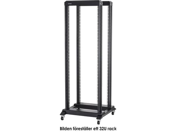 19" floor stand on wheels, 42U, 600x600mm, unmounted, black