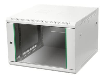 DIGITUS Professional Dynamic Basic Series DN-19 07U-6/6-EC - Skåp - väggmontering - grå, RAL 7035 - 7U - 19"