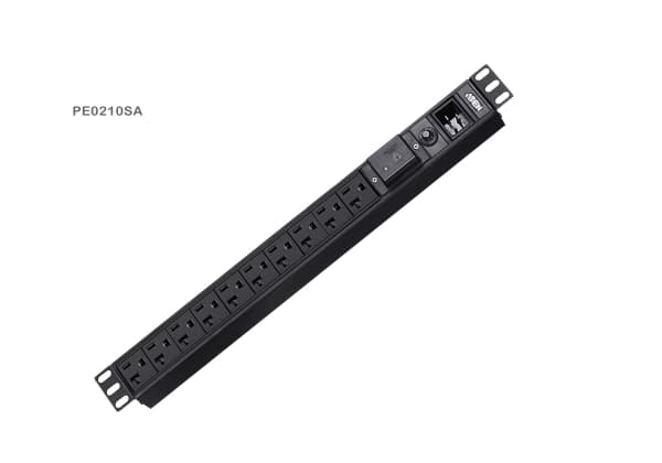 ATEN Basic PDU PE0210SG - Strømfordelerenhet (kan monteres i rack) - AC 100-240 V - 3840 VA - inngang: IEC 60320 C20 - utgangskontakter: 10 (10 x IEC