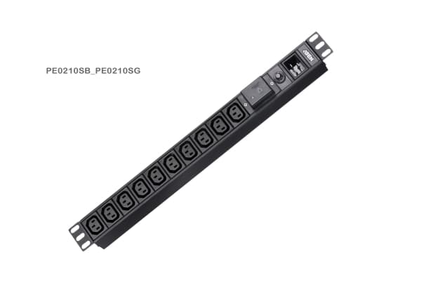 ATEN Basic PDU PE0210SG - Strømfordelerenhet (kan monteres i rack) - AC 100-240 V - 3840 VA - inngang: IEC 60320 C20 - utgangskontakter: 10 (10 x IEC
