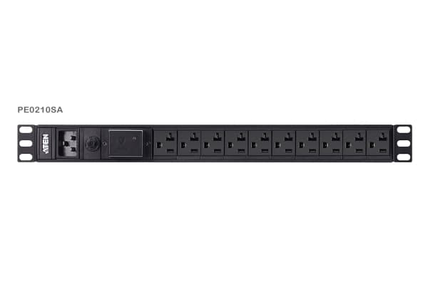 ATEN Basic PDU PE0210SG - Strømfordelerenhet (kan monteres i rack) - AC 100-240 V - 3840 VA - inngang: IEC 60320 C20 - utgangskontakter: 10 (10 x IEC