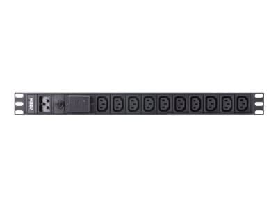 ATEN Basic PDU PE0210SG - Strømfordelerenhet (kan monteres i rack) - AC 100-240 V - 3840 VA - inngang: IEC 60320 C20 - utgangskontakter: 10 (10 x IEC