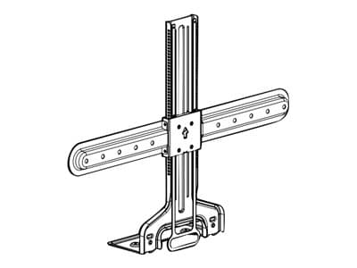 Sanus WSSBM1-B2 - Monteringssett (hyllebrakett, skiver, spindel, vertikal montering, 2 forlengelsesarmer) - for soundbar - metall - under TV - for So