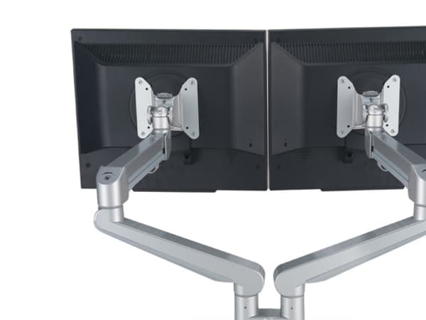 ROLINE Dual LCD Monitor Stand Pneumatic, Desk Clamp, Pivot 2 Joints