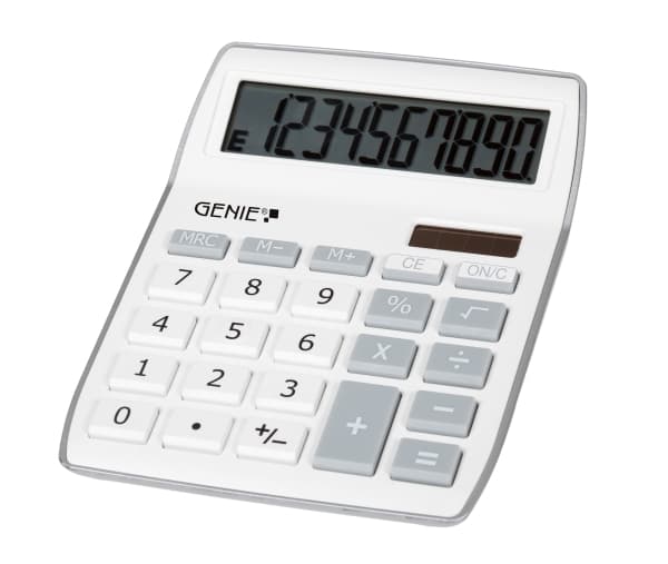 GENIE 840 S - Utskriftsberäknare - LCD Grå, Vit
