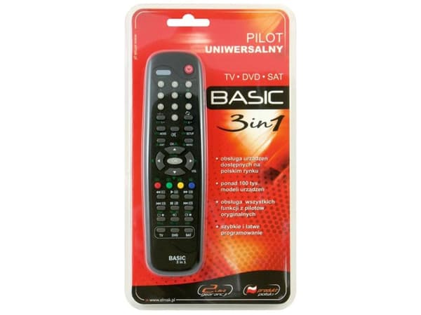 Elmak BASIC 3W1 - Universal fjernkontroll - infrarød
