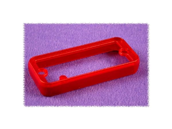 Hammond Electronics 1455JBTRD-10 Rammer (L x B x H) 8 x 78 x 27 mm ABS Rød (transparent) 10 stk