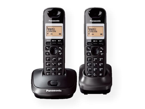 Panasonic KX-TG2512FXT, DECT-telefon, Högtalartelefon, 50 poster, Namn och uppringnings-ID, Svart