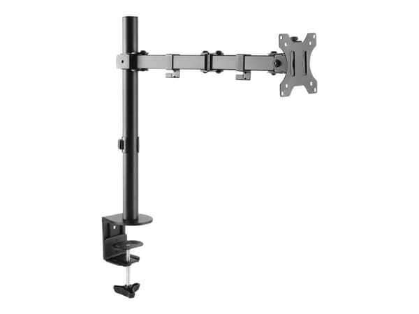 ART L-01X - Monteringssett - justerbar arm - for LCD-skjerm - metall - svart - skjermstørrelse: 13"-32" - skrivebordsmonterbar