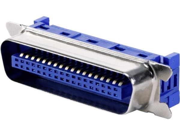 Conrad Connettore Centronics per cavo a banda piatta, IDC, Blå, Silver, 1 styck