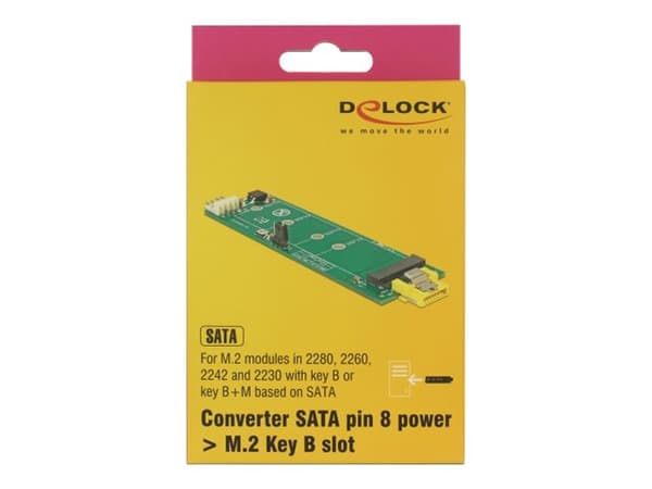 Delock - Grensesnittsadapter - M.2 - M.2 Card