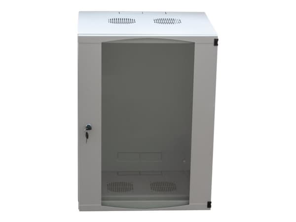 LogiLink W12F64G, Seinään asennettava laitekehikko, 12U, 50 kg, 2 kg, Harmaa
