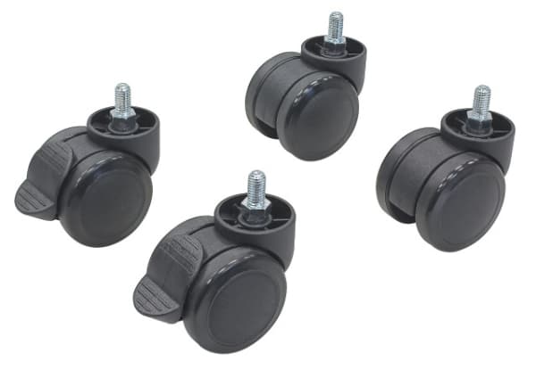 EFB Elektronik OFF-ROL01, Kääntyvät pyörät, Musta, Muovi, 4 kpl