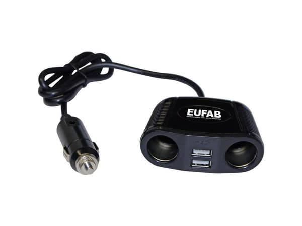 Eufab 16549 Savukkeensytyttimen jakotyyppi Savukkeensytyttimen liittimien määrä 2 x Liitännät: USB 2 x Sallittu kuormitusvirta max. 10 A
