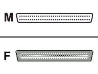 HP - SCSI intern kabel - HD-68 (hann) til 68 PIN VHDCI (hunn) - 20 cm - tommelskruer