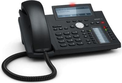 snom D345 - VoIP-telefon - 3-riktad samtalsförmåg - SIP - 12 linjer - svartblå