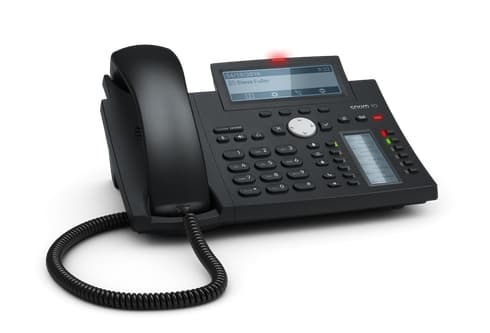 snom D345 - VoIP-telefon - 3-riktad samtalsförmåg - SIP - 12 linjer - svartblå