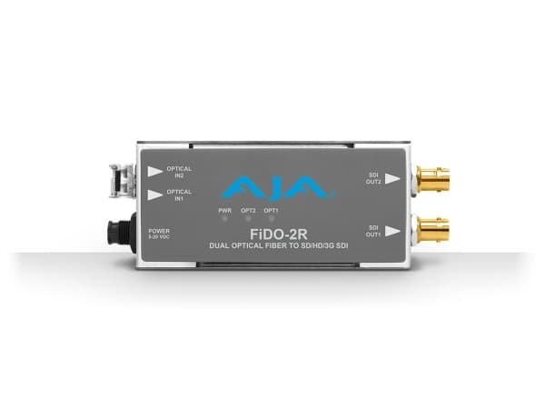 AJA FiDO-2R-MM, Aktiv, Grå, 3 Gbit/s, BNC, 20 V, 0 - 40 °C