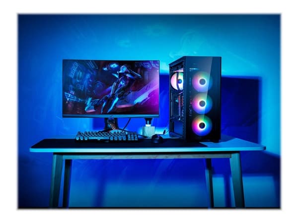 DeepCool MATREXX 50 ADD RGB 4F - Tower - utökad ATX - genomskinlig sidopanel (härdat glas) (ATX / PS/2) - USB/ljud