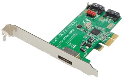 Dawicontrol DC 610e RAID - Tallennusohjain (RAID) - 2-kanavainen - SATA 6Gb/s - matala profiili - RAID 0, 1, JBOD - PCIe 2.0 x1