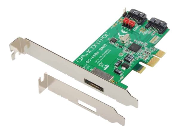 Dawicontrol DC 610e RAID - Tallennusohjain (RAID) - 2-kanavainen - SATA 6Gb/s - matala profiili - RAID 0, 1, JBOD - PCIe 2.0 x1