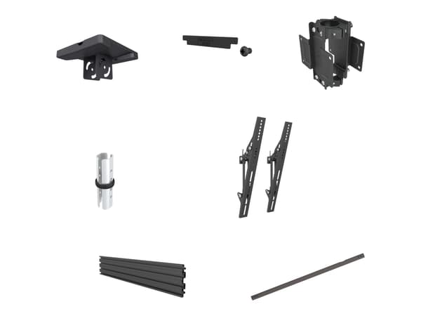 Multibrackets PRO Series M Ceiling Mount Pro MBC1UX2 - Konsol - dubbel sida - för 2 LCD-bildskärmar - plast, aluminium, stål - svart - skärmstorlek: