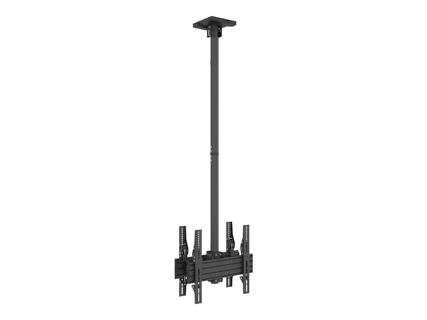 Multibrackets PRO Series M Ceiling Mount Pro MBC1UX2 - Konsol - dubbel sida - för 2 LCD-bildskärmar - plast, aluminium, stål - svart - skärmstorlek: